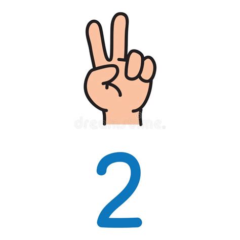 Number Two Sign Finger Stock Illustrations – 2,169 Number Two Sign ...