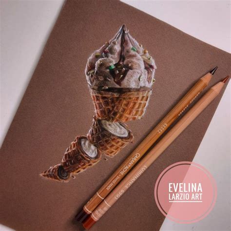 Realistic icecream drawing | Cibo, Disegni