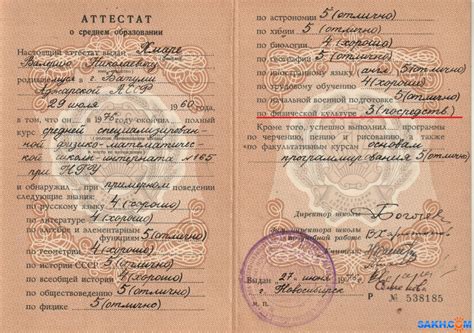 Valery. :: Документы :: Аттестат о среднем образовании