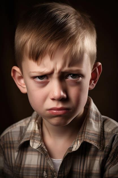 Premium Photo | A young boy suffering from a bad temper due to food ...
