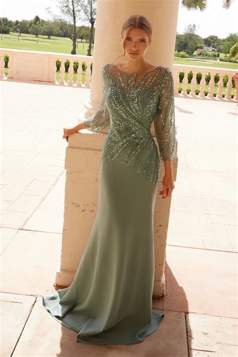 Green Nox Anabel MH137 Long Evening Gown Beaded Mother of the Bride