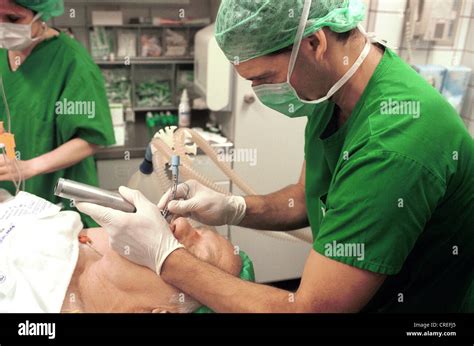 Anesthesiology at induction of anesthesia, Bochum, Germany Stock Photo ...