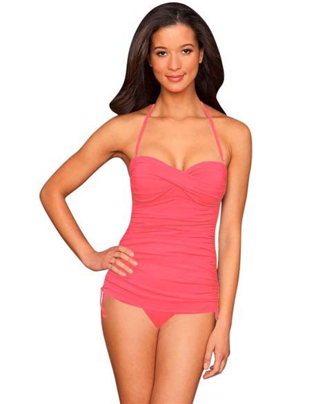 La Blanca Twist Front Bandeau Side Adjustable One Piece Swimsuit | One