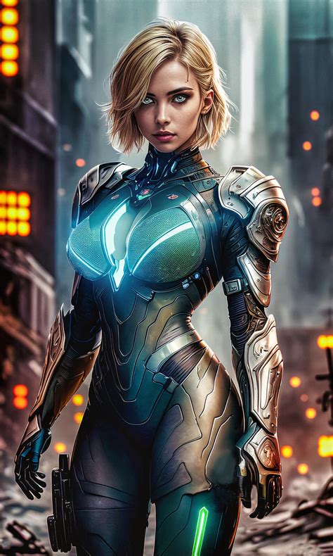 blonde cyberpunk soldier girl ai generated  rocketmobster  deviantart