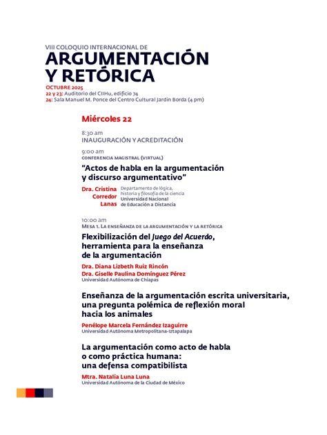 Coloquio Internacional de Argumentación y Retórica