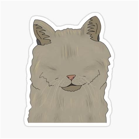 "Long Haired Tabby Cat Drawing Outline" Sticker by staridust | Redbubble