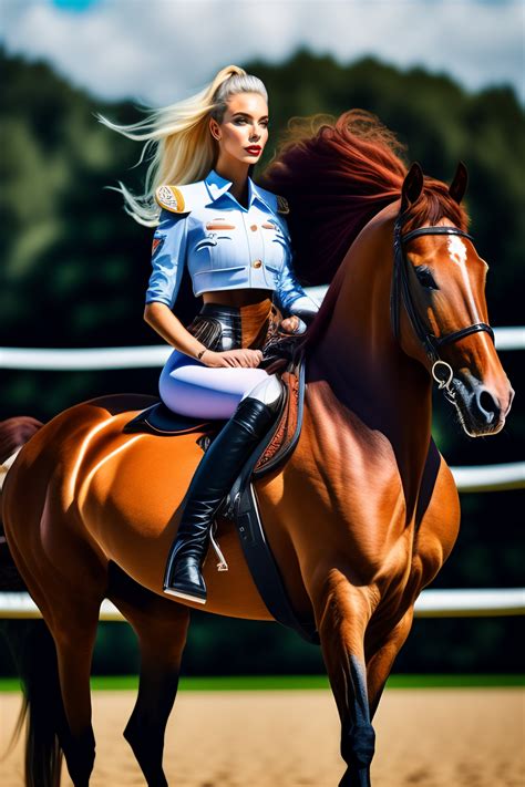 Lexica - Corinna Kopf in a horse flying, full body and high definition