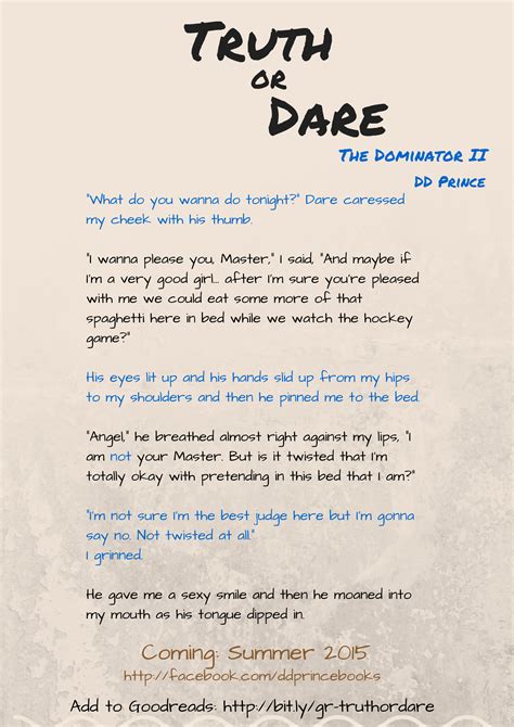 Truth or Dare (The Dominator, #2) | Truth, Dares, Teaser