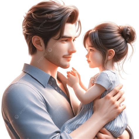Happy Father And Daughter, Daughter, Father Daughter Illustration PNG
