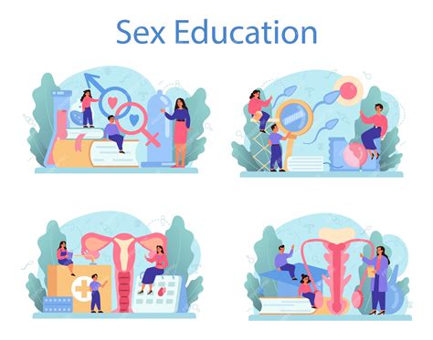 Ensemble de concept d'éducation sexuelle. Cours de santé sexuelle pour