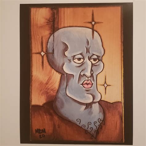 squidward painting etsy