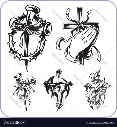 Christian symbols - Royalty Free Vector Image - VectorStock