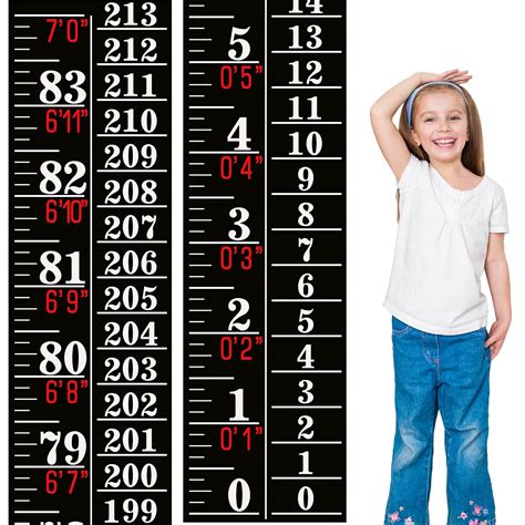 Amazon.com : Tatuo Growth Chart Wall Labels Height Indicator Tape Ruler