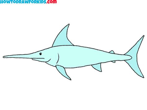 draw  swordfish easy drawing tutorial  kids
