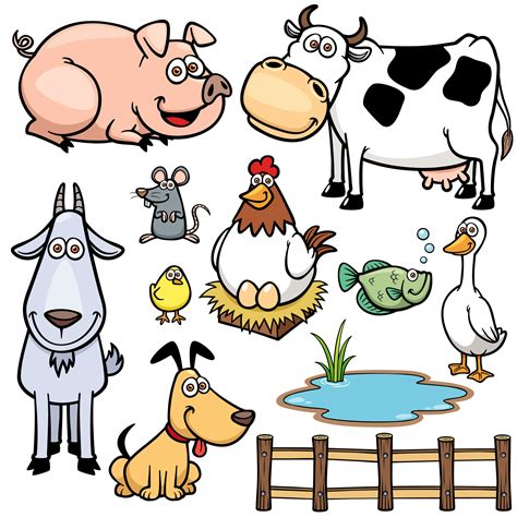 Animais Da Fazenda Desenho - Conjunto de animais de fazenda | Vetor Premium