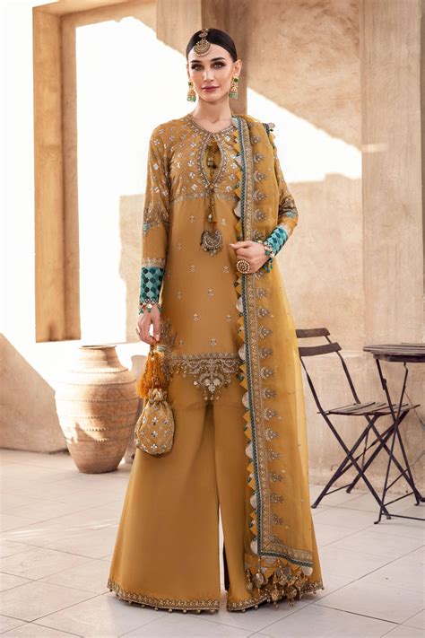 MARIA.B Sateen Fall Collection – CST-503-Mustard – YourLibaas
