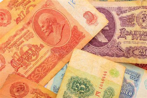 banknote soviet union ussr money historical heritage stock photo