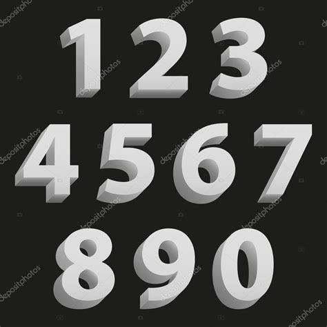3d numbers set — Stock Vector © ggebl #55745703