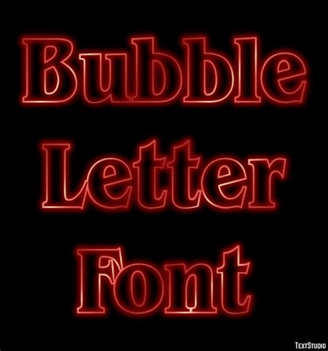 Bubble Letter Font Text Effect and Logo Design Font