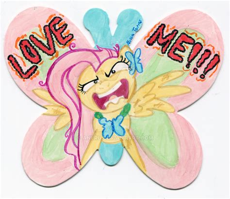 Fluttershy LOVE ME!!! Sticker by Aneru on DeviantArt