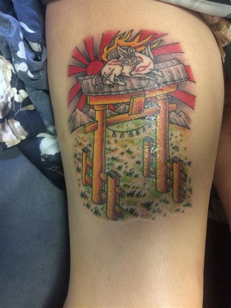 My Okami tattoo right after I got it two years ago : r/Okami