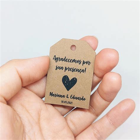 Agradecemos A Sua Presença - 100 Tags personalizáveis Agradecemos por Sua Presença | Elo7