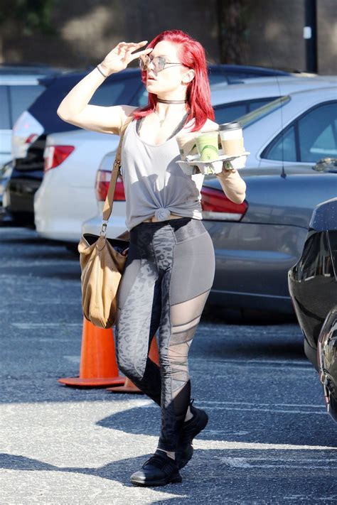 SHARNA BURGESS Arrives at Dancing with the Stars Rehersal in Los