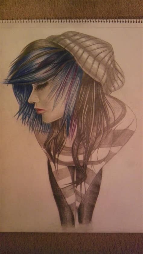 Scene Girl Drawing Sketch - Drawing Skill