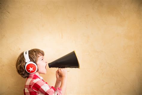 Kid with megaphone - Listen & Learn Research