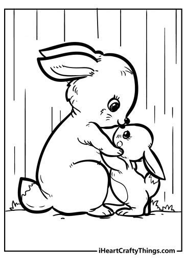 Original And Sweet Rabbit Coloring Pages