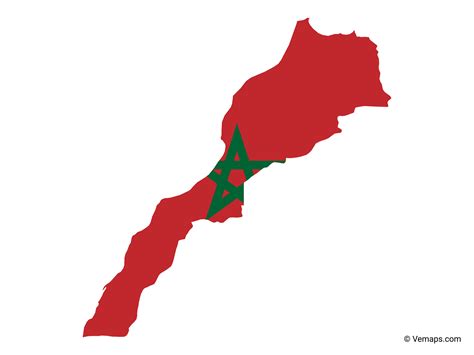 Flag Map of Morocco | Free Vector Maps