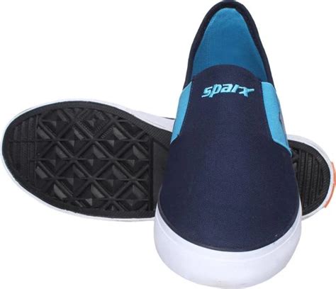sparx men sm  navy blue sky blue casual shoes jiomart