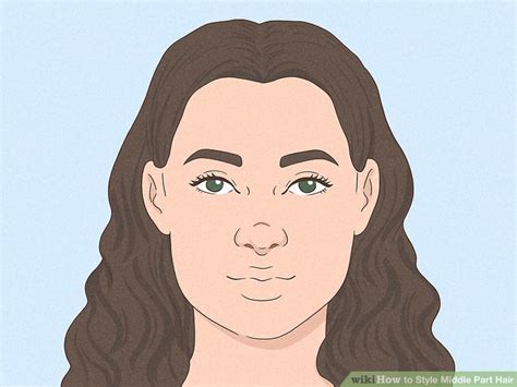 how to style hair with middle part