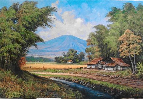 lukisan alam gambar lukisan manusia  alam khayal