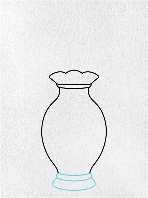 flower  vase drawing easy step  step