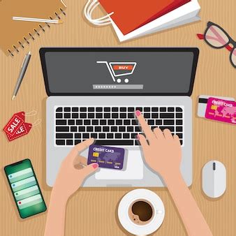 Покупки в интернете, продажа фона Вектор | Скачать