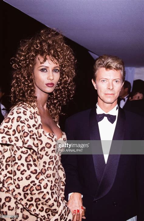 David Bowie avec son épouse Iman en septembre 1991 à Versailles