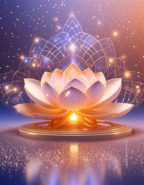 Abstract beautiful magical lotus flower wallpaper with cosmic energy