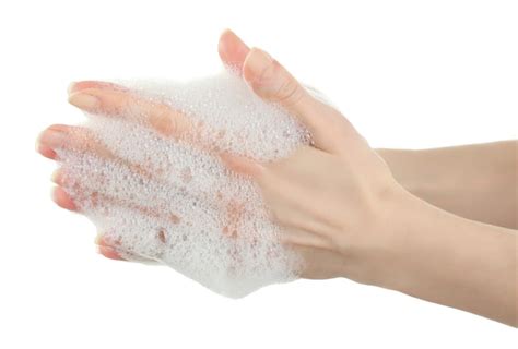 Premium Photo | Washing hands isolated on white
