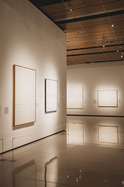 An Empty White Blank Wall in an Art Gallery AI Generated Stock ...