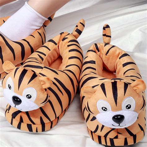 Тапочки іграшки кігурумі Kigurumi Тигр Домашні Плюшеві Тканинні ...