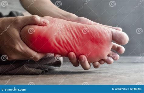 Tingling and Burning Sensation in Foot of Asian. Foot Pain. Sensory ...