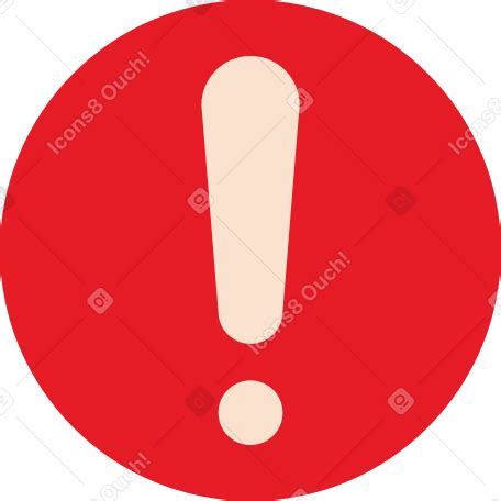 Восклицательный знак красный значок в PNG, SVG