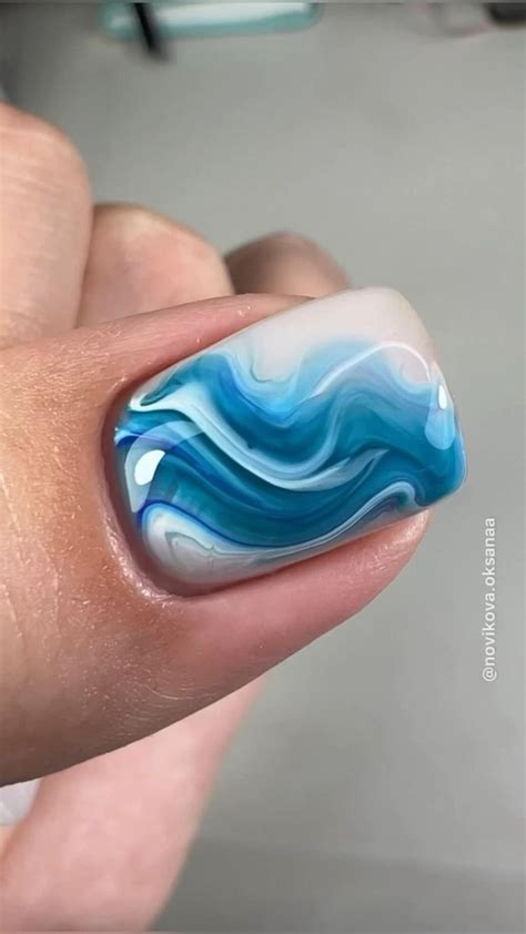 Текстуры гель-лаком на коротких ногтях 🌊 Запись на онлайн-курс по ...