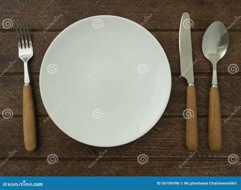 plate set stock photo image  diner dinner cutlery