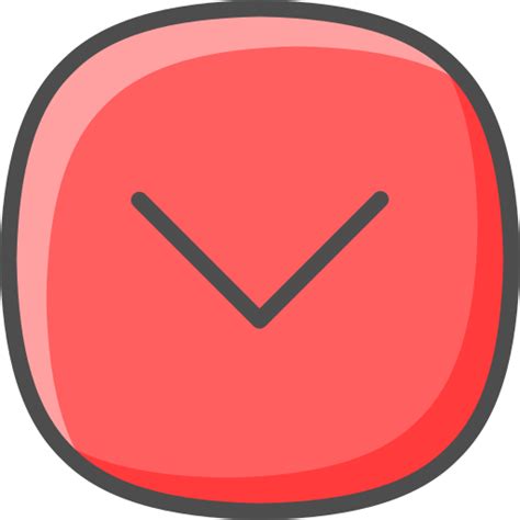 Down arrow Generic Outline Color icon