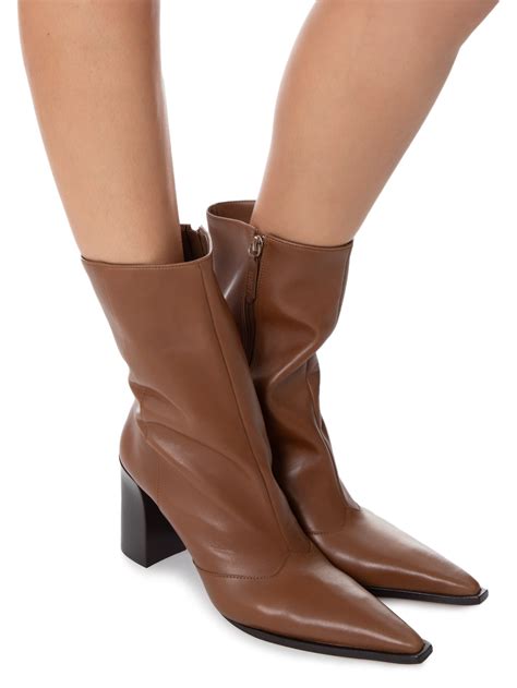 Bota Cano Medio Marrom - Bota Feminina Cano Médio Couro - Marrom - Schutz