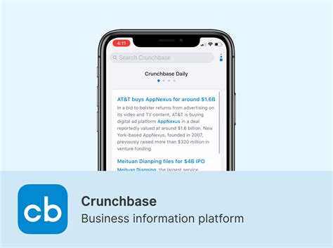 Crunchbase App - Business information platform | UI Sources