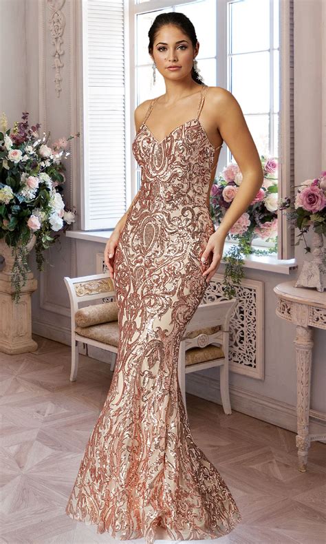 Long Gold Sparkly Prom Dress