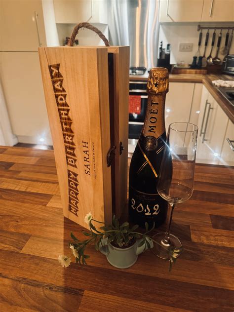 personalised birthday wine box personalised wooden wine box wooden